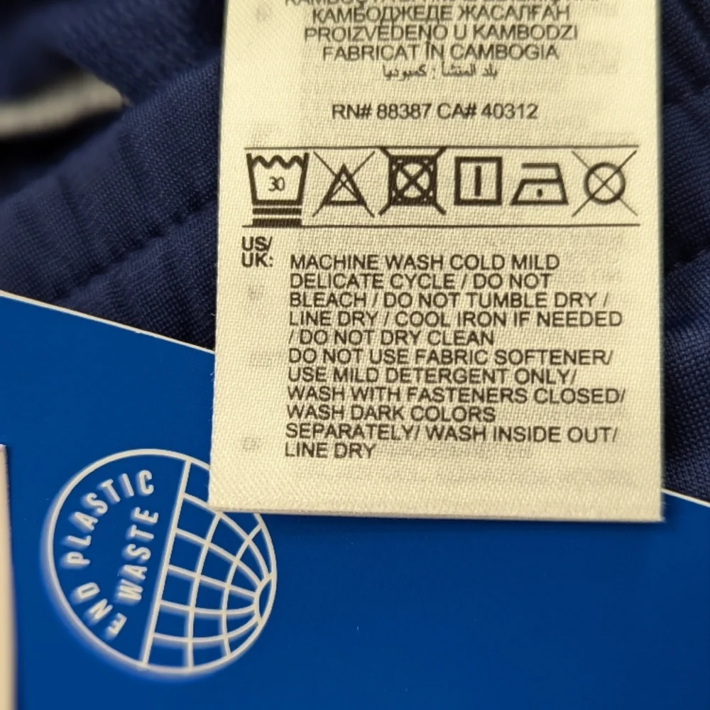 Adidas | Women's Adibreak Snap-Leg Track Pants | Blue/White | Plus Size 3X - Picture 8 of 8